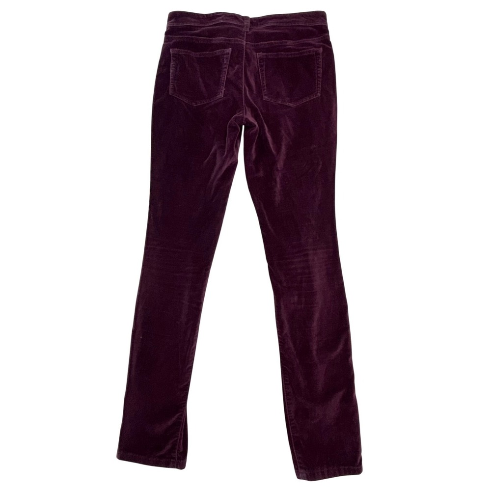 Pilcro and the Letterpress Pants Women 27 Purple Serif Velvet Anthropologie - Picture 2 of 12